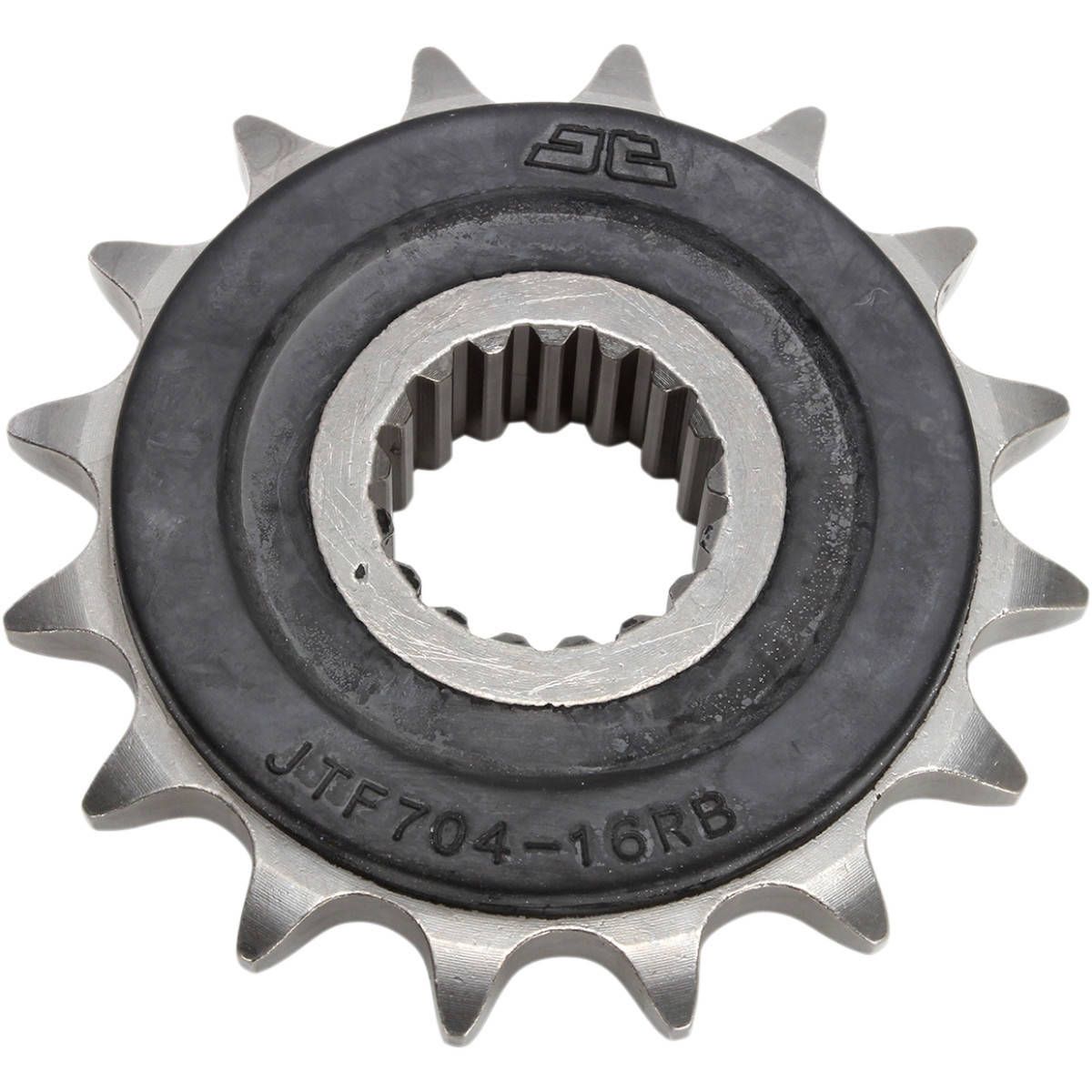ぷったいてぃ JT Rubber Cushioned Steel Front Sprocket 16T (525) - JTF704.16RB