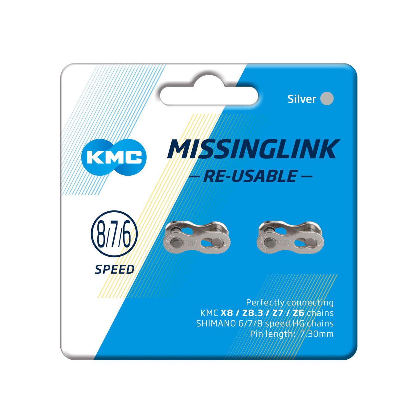 KMC CL573R MissingLink 6/7/8-Speed Chain Connector (2-Pack) | FortNine