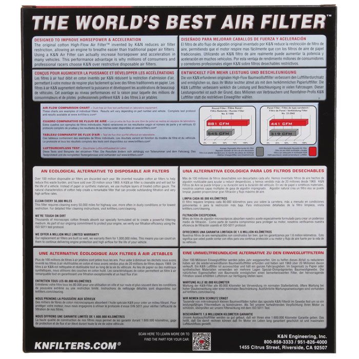 K&N High Flow Replacement Air Filter - KA-6093 | FortNine
