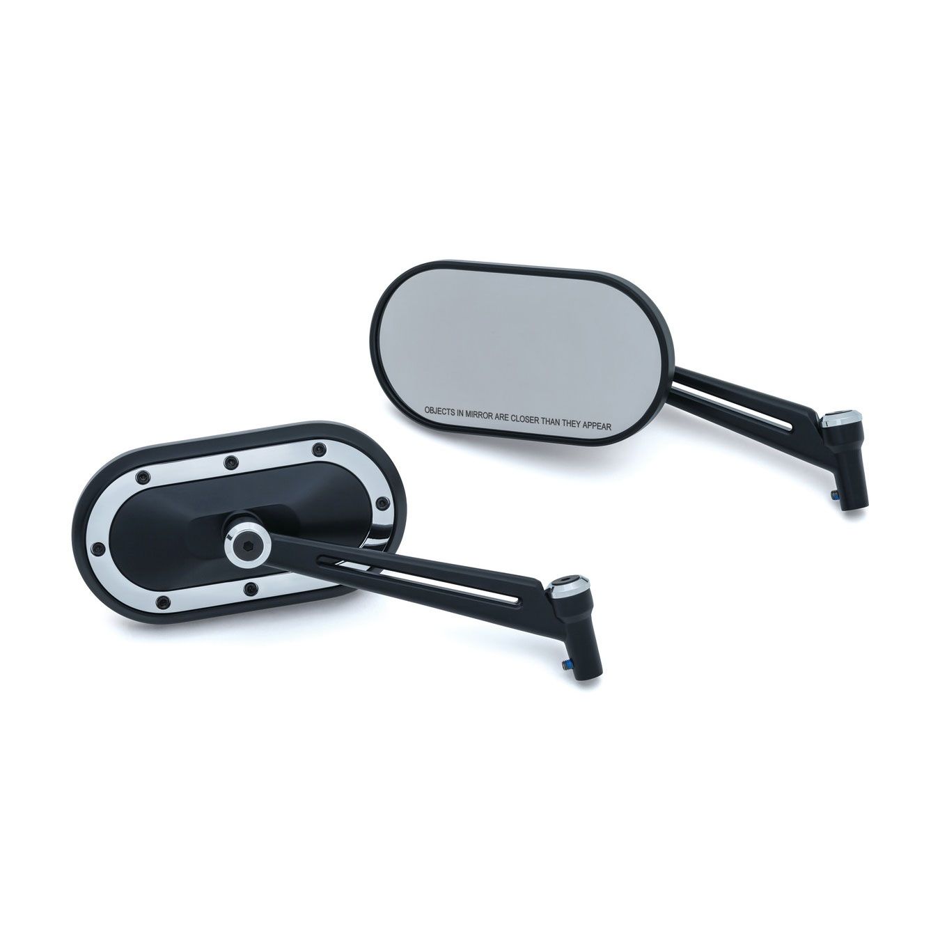 Kuryakyn Heavy Industry Mirrors Black/Chrome - 1766 | FortNine