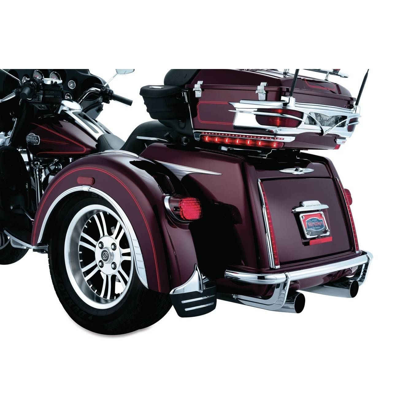 Kuryakyn Leading Edge Rear Fender Accents In Chrome Finish For Harley