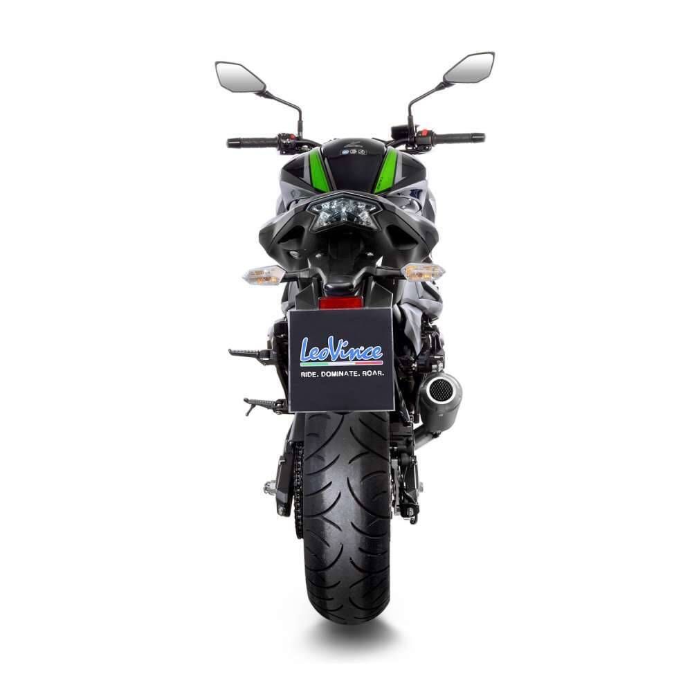 LeoVince LV-10 Slip-On Exhaust - Black Stainless Steel Muffler