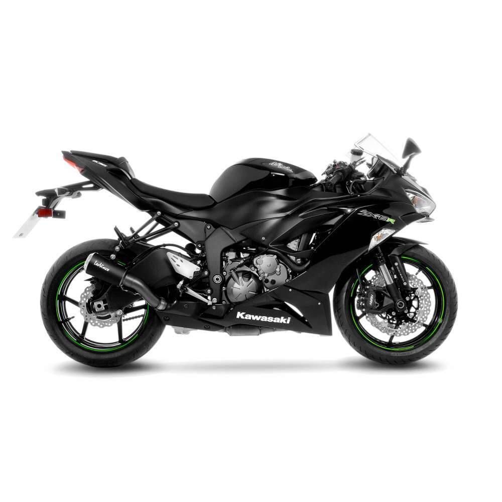 LeoVince LV-10 Slip-On Exhaust - Black Stainless Steel Muffler