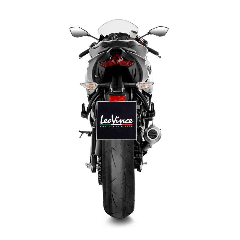 LeoVince LV-10 Slip-On Exhaust - Black Stainless Steel Muffler