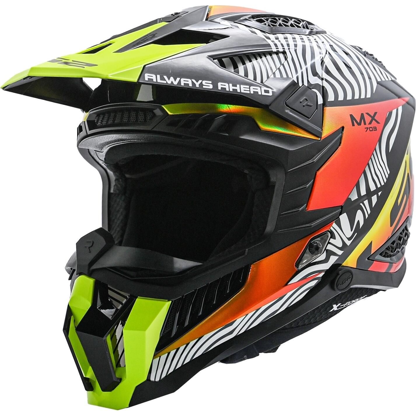 LS2 MX703 X-Force Fan Helmet White/Black/Orange/Yellow XS