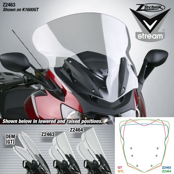 ZTechnik VStream Touring Windshield for K1600GT/GTL - Z2463 | FortNine
