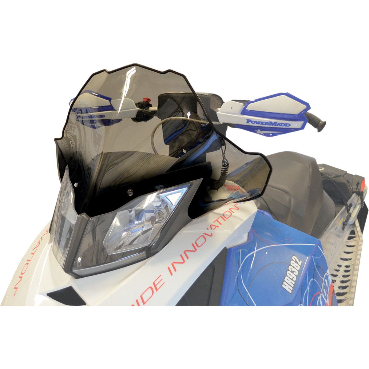 PowerMadd Cobra Snowmobile Windshield 15in. - Tint with Black Fade