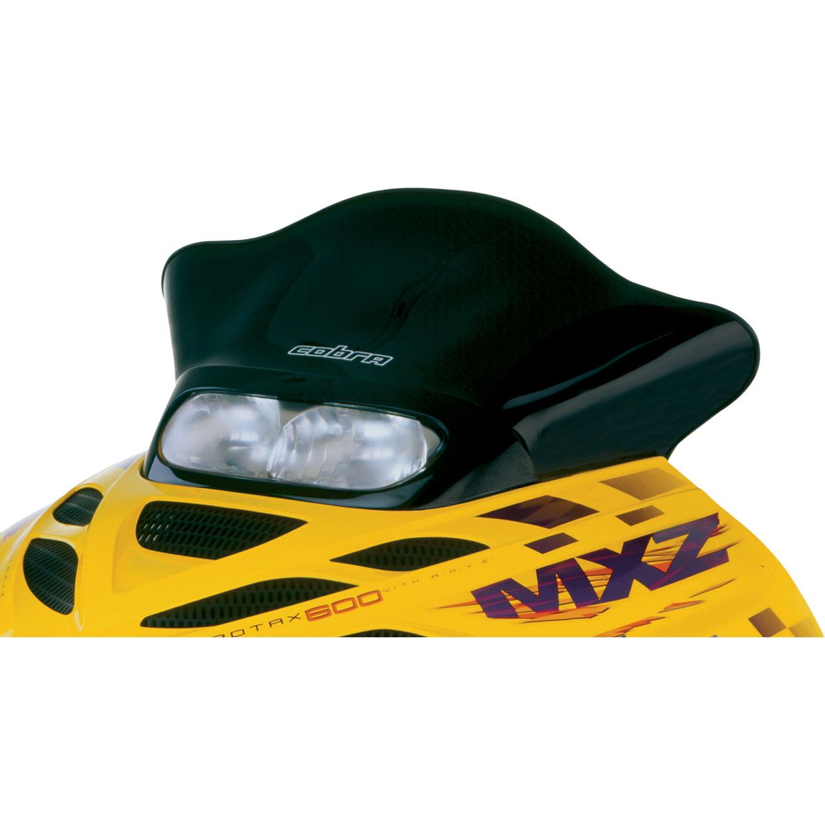 PowerMadd Cobra Snowmobile Windshield 13.25in. - Black with Cobra
