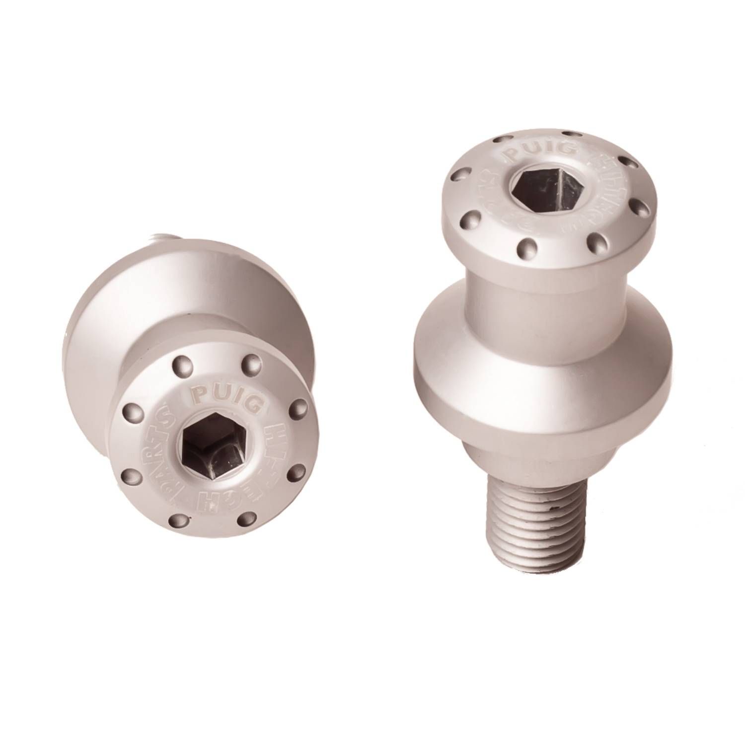 Puig Hi-Tech Swingarm Spools Silver - 5922P | FortNine