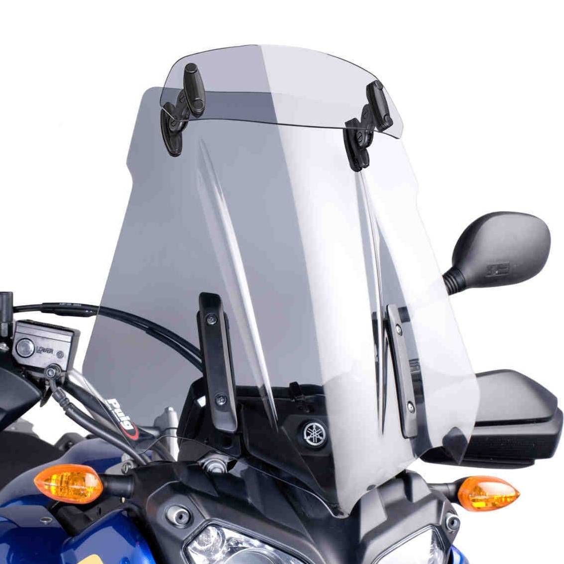 Puig Touring Windshield Light Smoke with Visor - 5911H | Yamaha