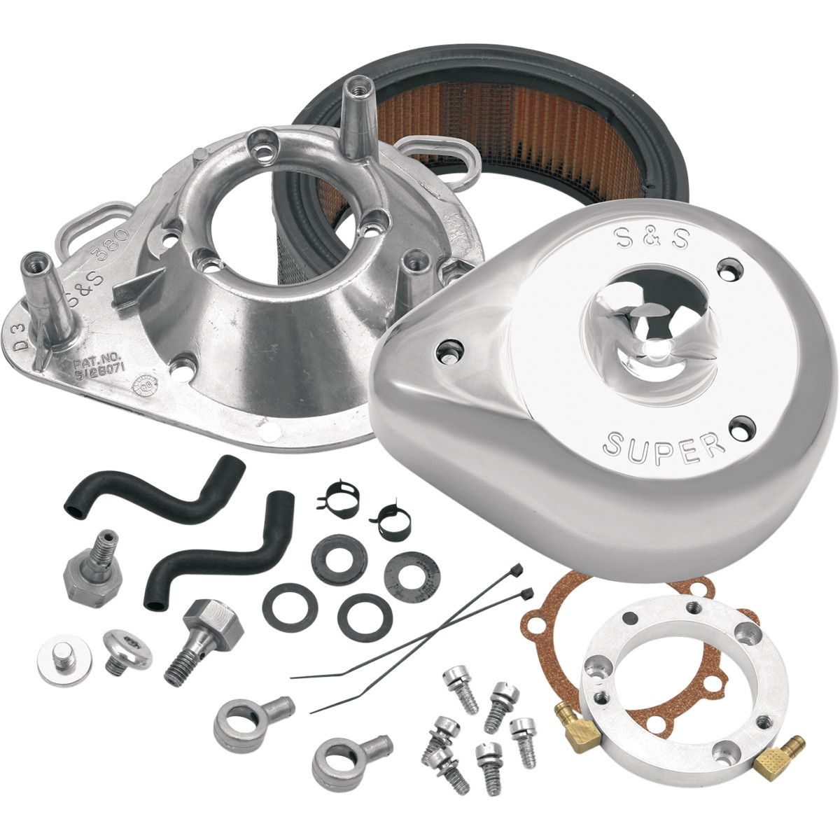 S&S Cycle Teardrop Air Cleaner Kit - Stock CV & EFI - 17-0450