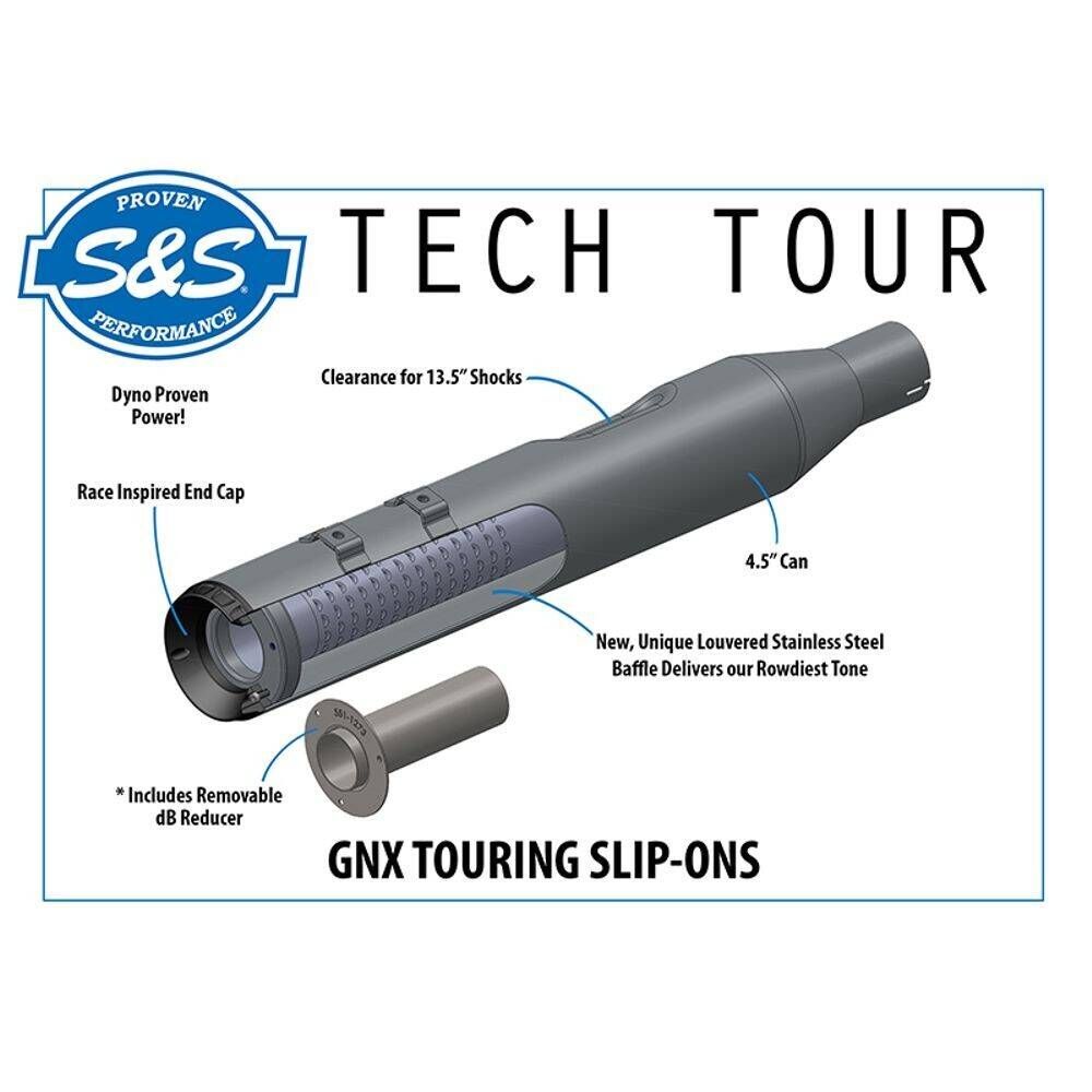 S&S Cycle GNX Slip-On Mufflers - 550-0990 | FortNine