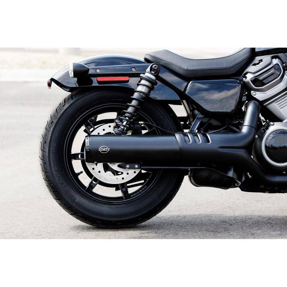 S&S Cycle Grand National Slip-On Muffler Black / Black - 550