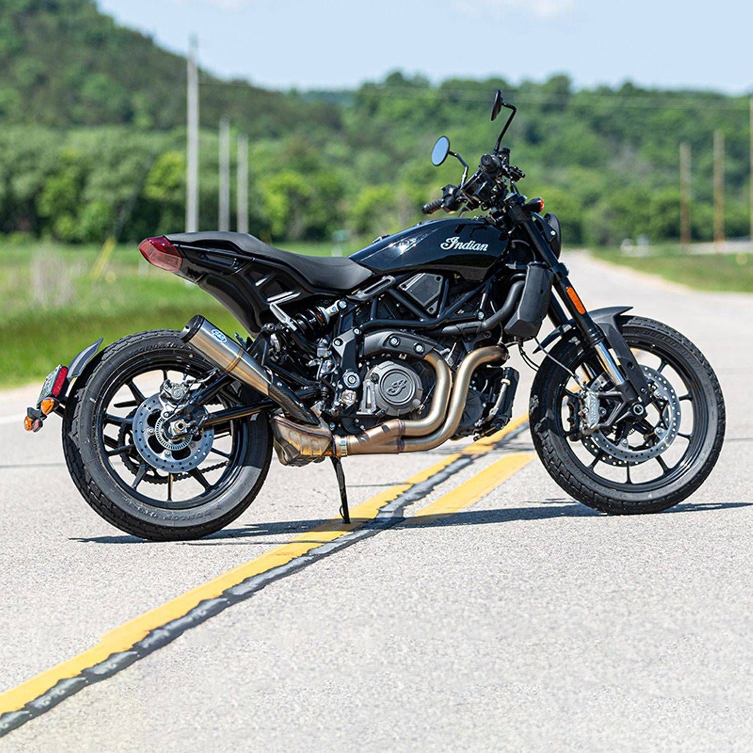 S&S Cycle Grand National Slip-On Muffler Stainless Steel / Black