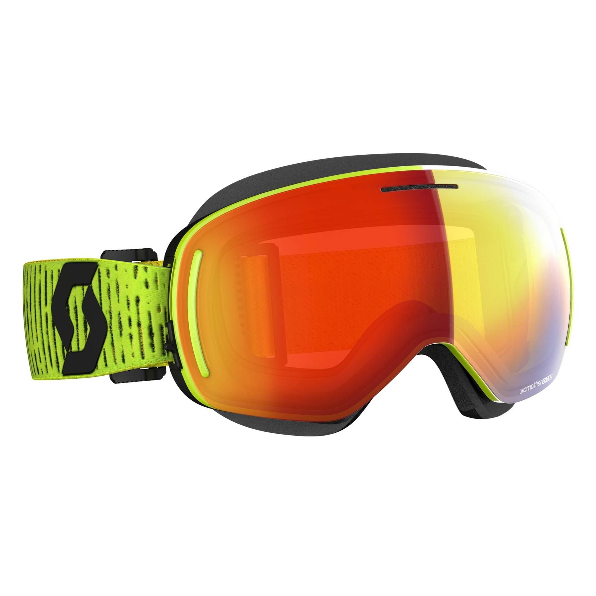 Scott LCG Evo Snowcross Goggles Yellow Amplifier Red Chrome