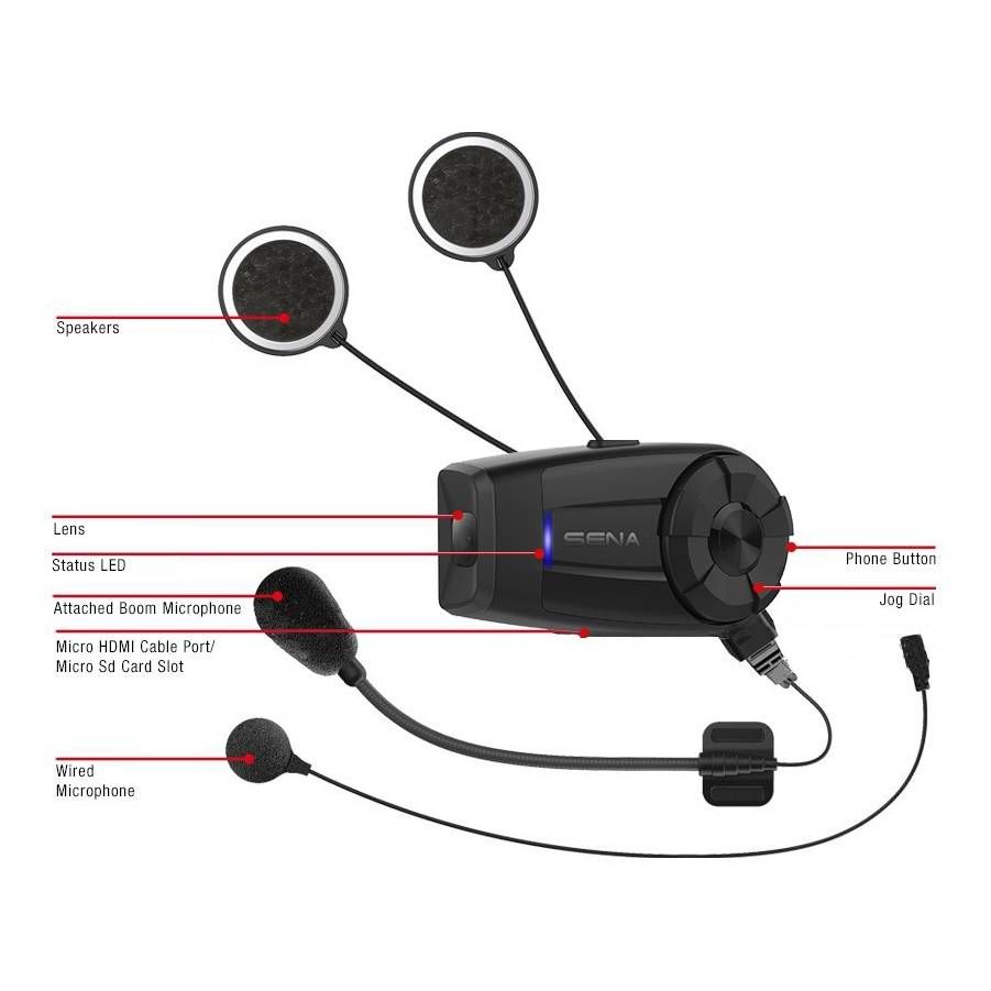 Sena 10C Evo Motorcycle Bluetooth Camera and Communication System