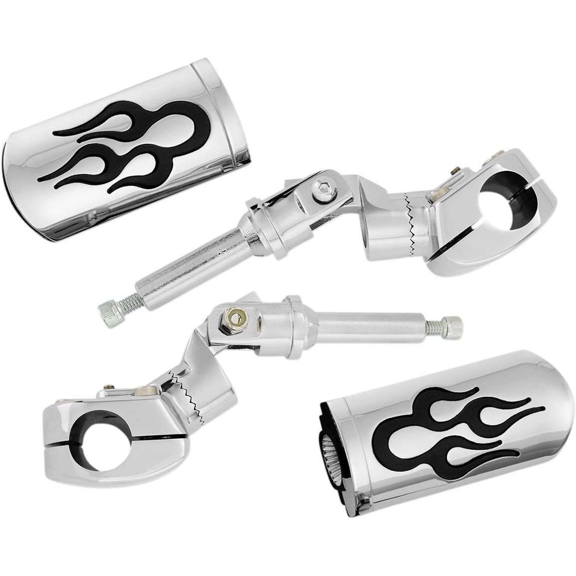 Show Chrome Highway Footpegs Flame 21-355P FortNine