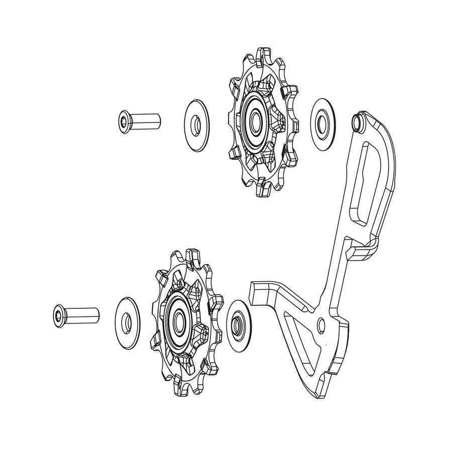 SRAM GX 1x11/Force1/Rival1 Type 2.1 Pulley and Inner Cage Kit
