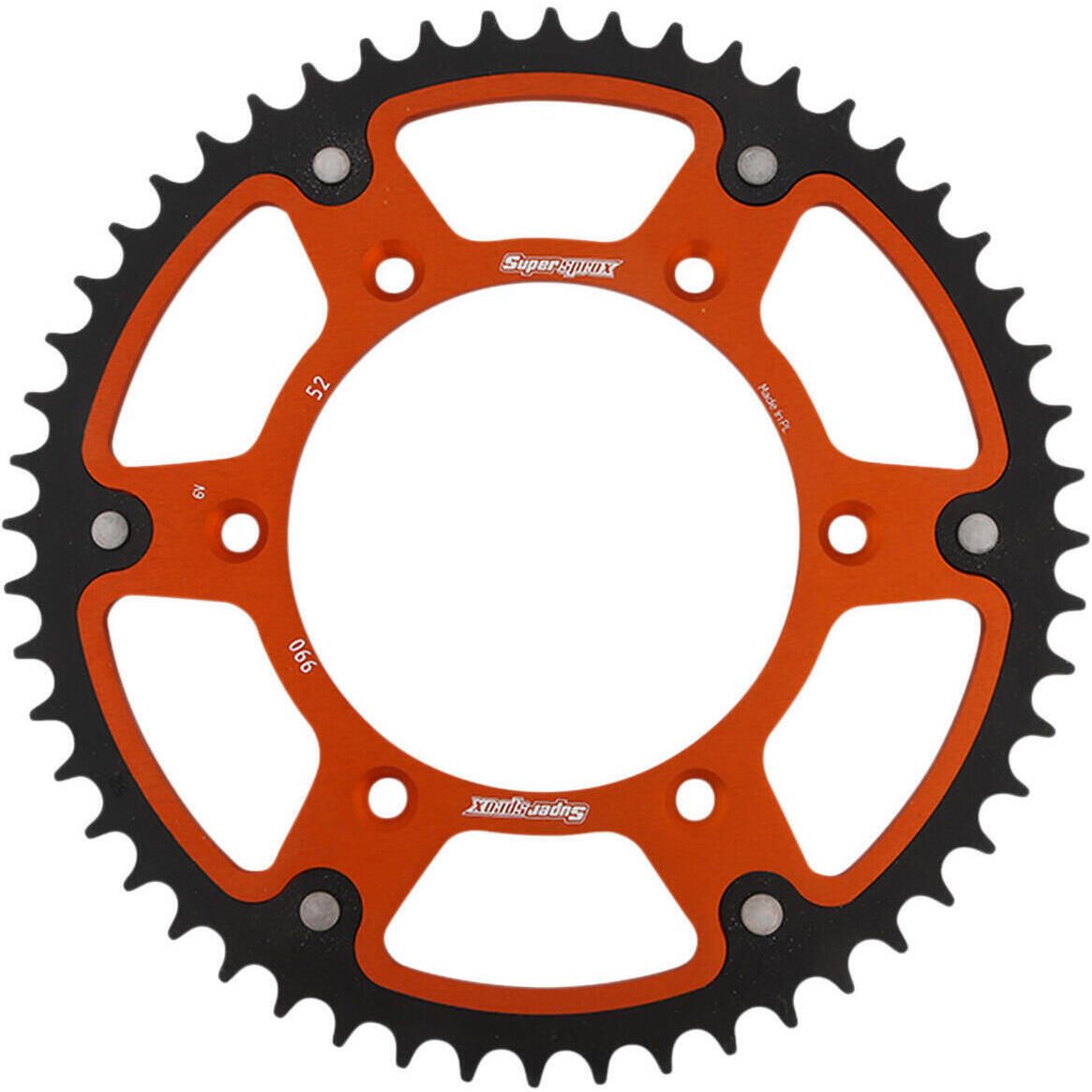 Supersprox Stealth Rear Sprocket 520 - 52T - Orange - RST-990-52-ORG