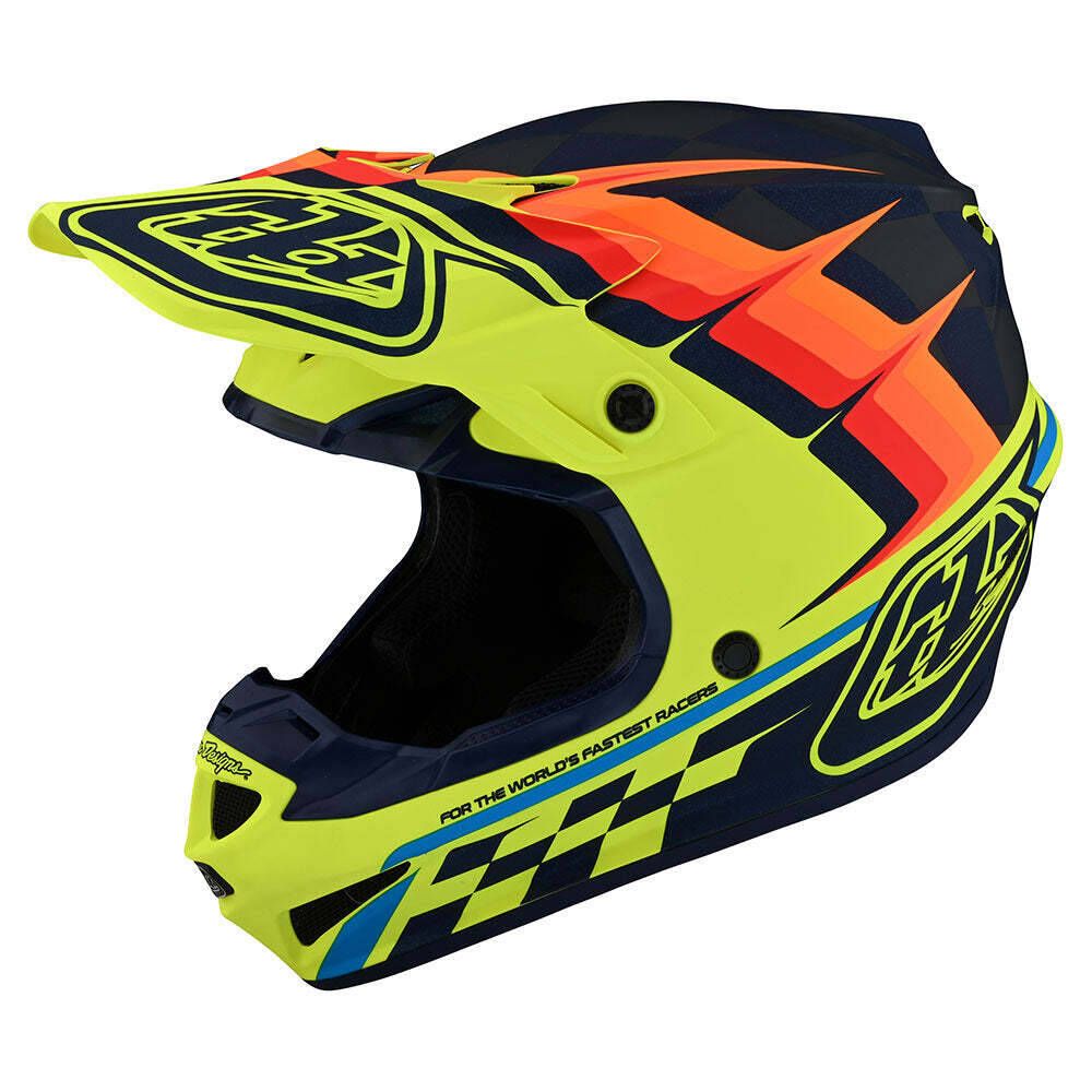 Troy Lee Designs Casco Moto SE4 Polyacrylite Con MIPS - Leggero E Ventilato Per Motocross Ed Enduro