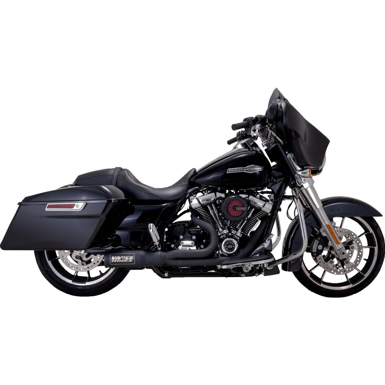 バンス&ハインズ　ハイアウトプットPCX非搭載 Vance&Hines M8 Vance and Hines 2-into-1 Hi-Output RR PCX Exhaust System - 47321