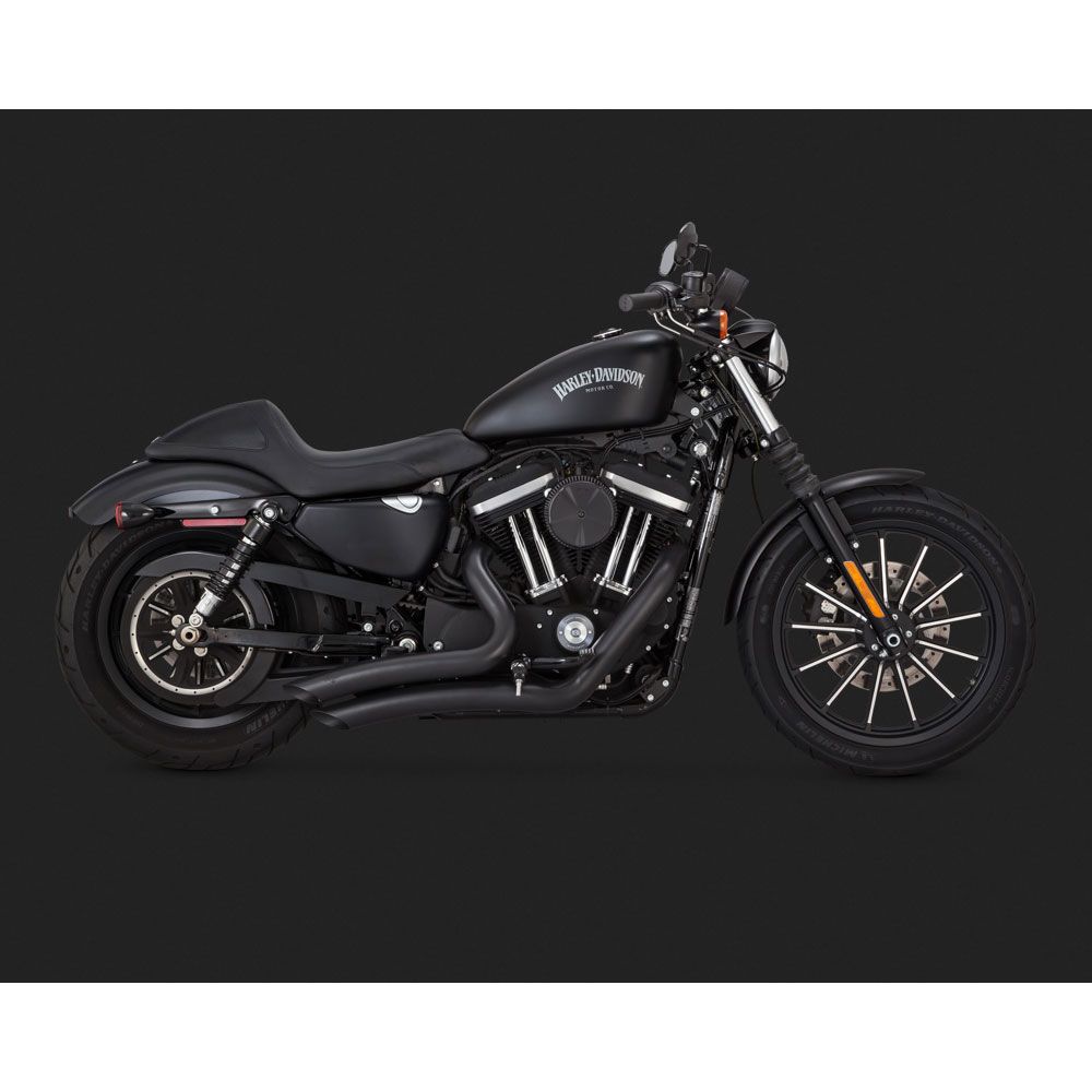 Vance and Hines Big Radius Exhaust Black - 2 Into 2 - 46067 | FortNine