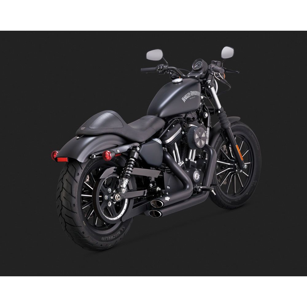 Vance and Hines Shortshots Staggered Exhaust Black - 47229 | FortNine