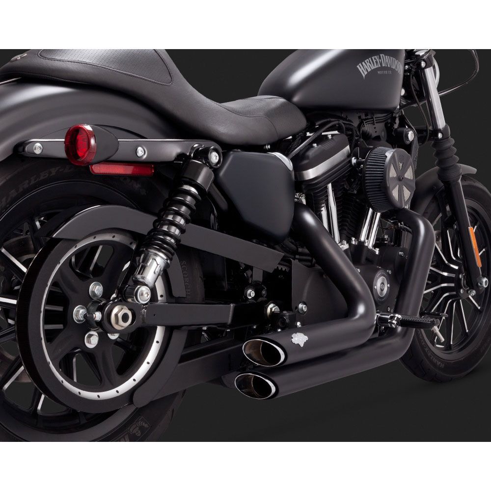 Vance and Hines Shortshots Staggered Exhaust Black - 47229 | FortNine