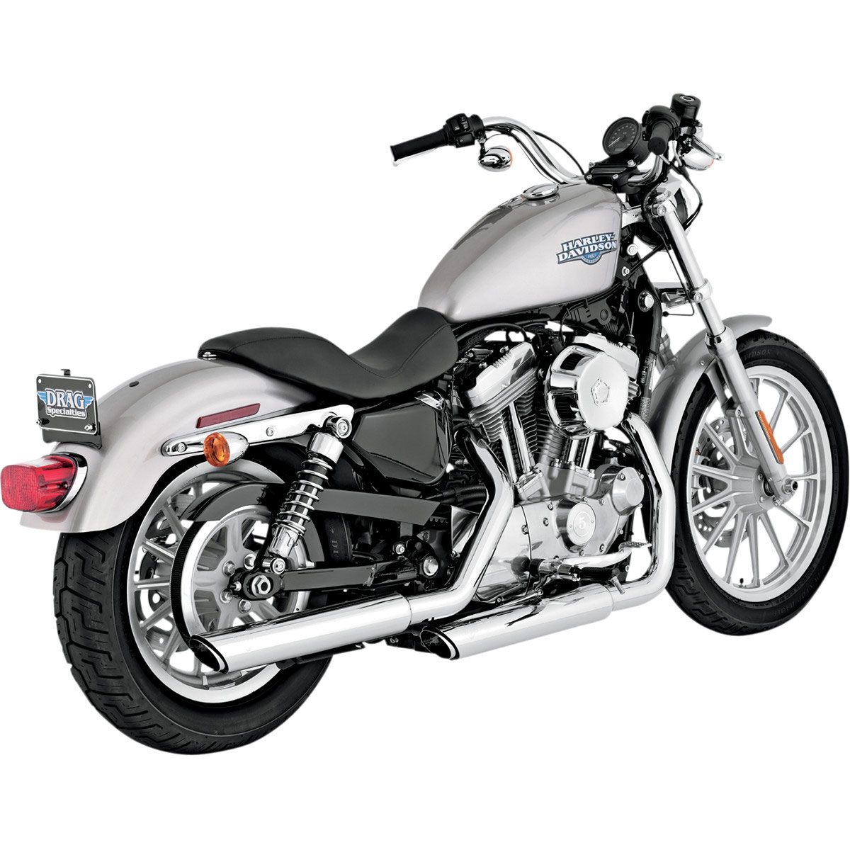 Vance and Hines Round Twin Slash Slip-On Mufflers - 16839 | FortNine