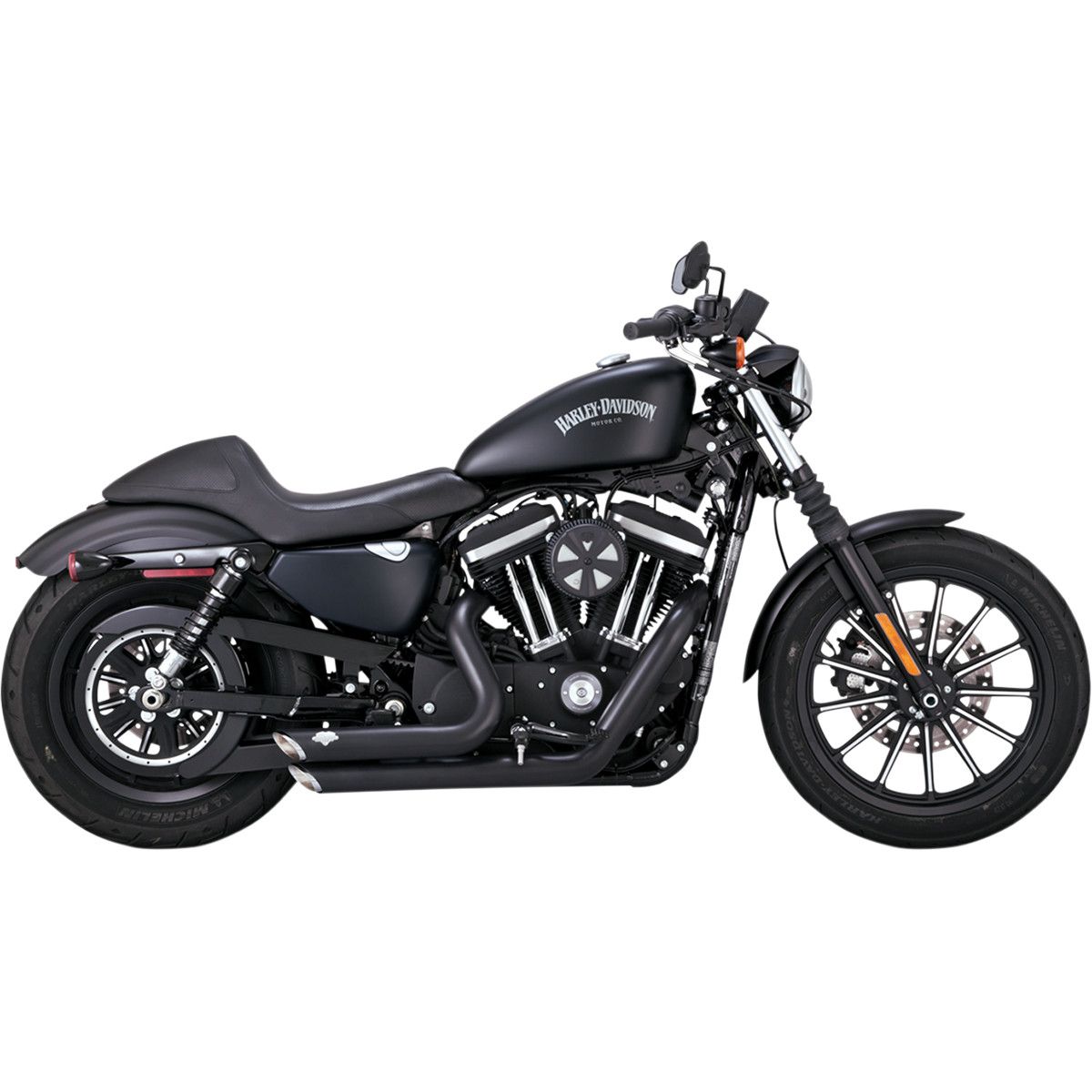 Vance and Hines Shortshots Staggered Exhaust Black - 47229 | FortNine