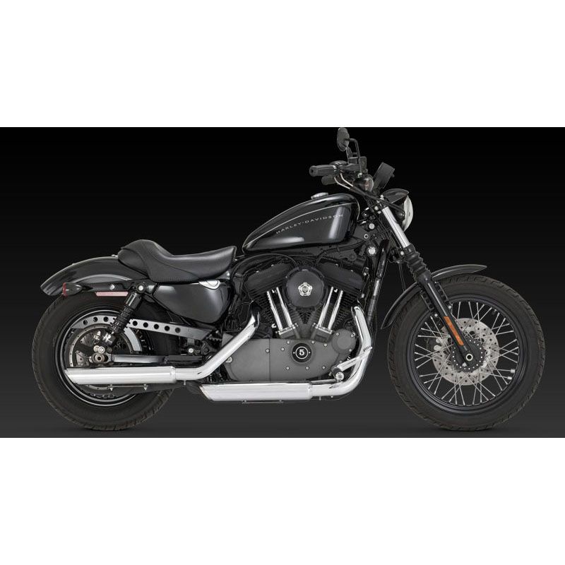 Vance and Hines Round Twin Slash Slip-On Mufflers - 16839