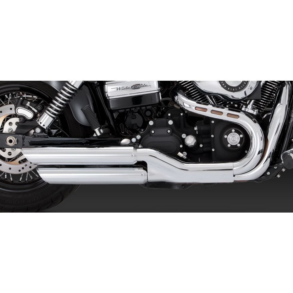 Vance and Hines Round Twin Slash Slip-On Mufflers - 16845