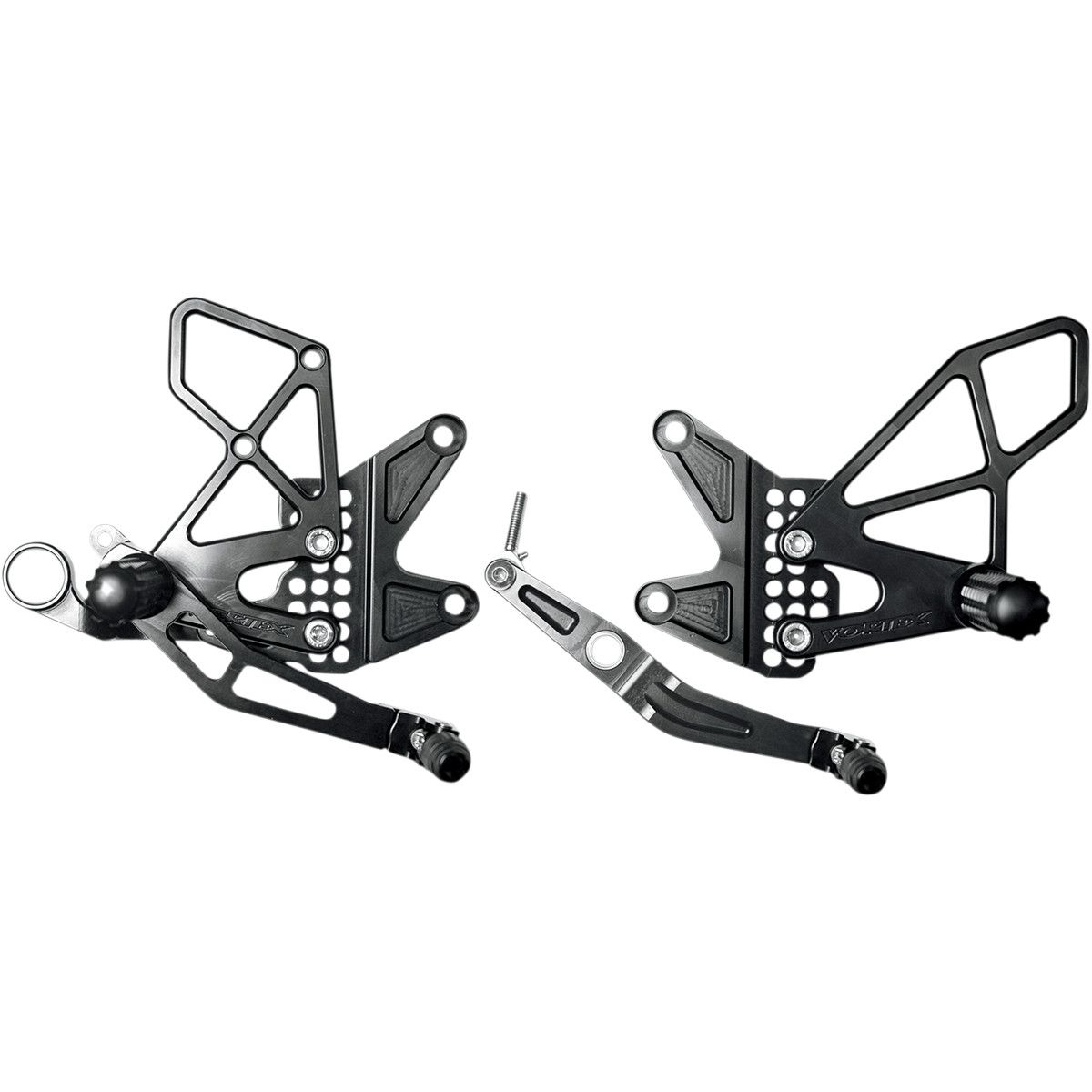 Vortex V2 Adjustable Rearsets Black - RS616K | FortNine