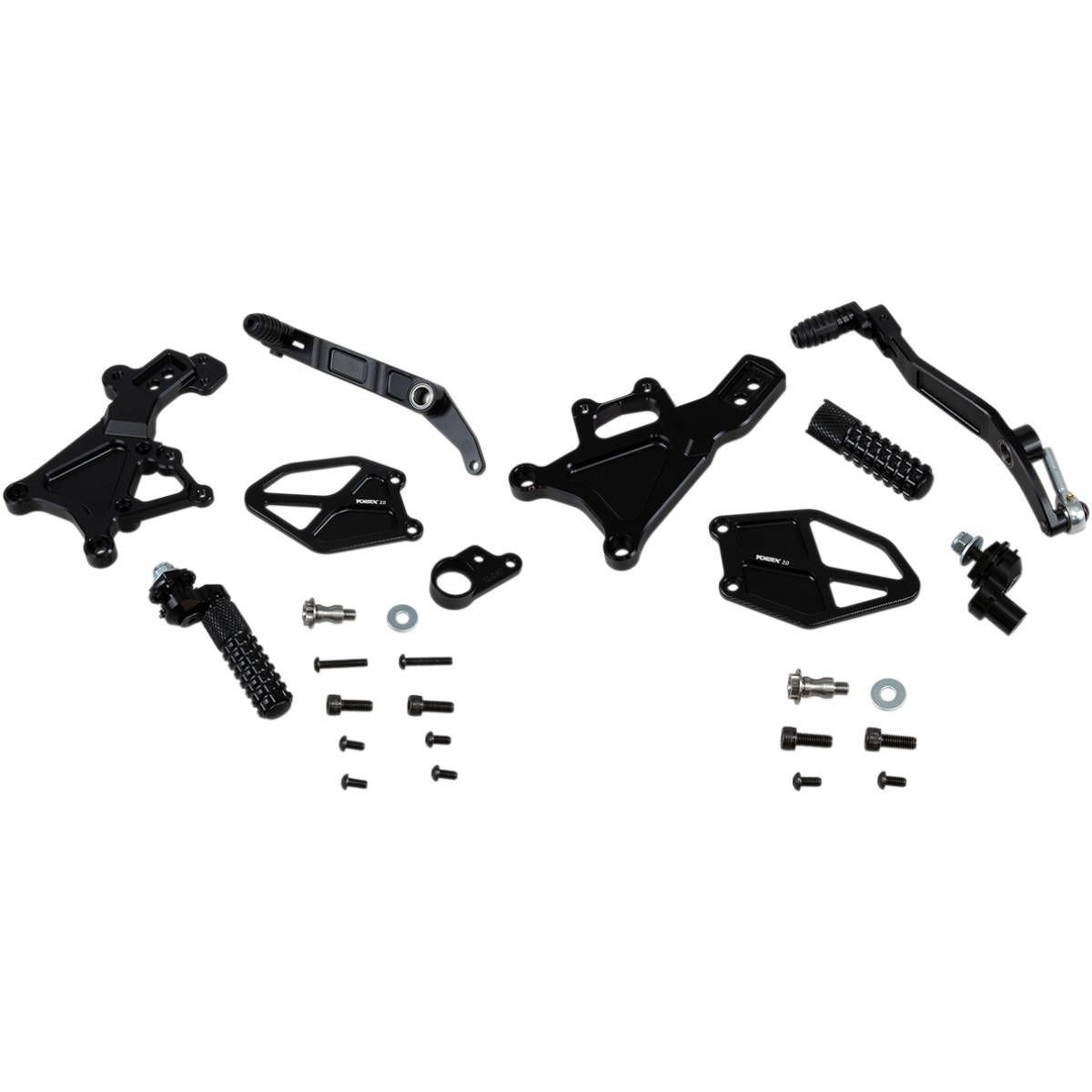 Vortex Adjustable Rearsets Black - RS634K | Yamaha YZF-R6 2006