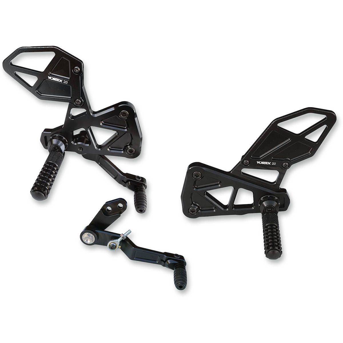Vortex Adjustable Rearsets Black - RS591K | FortNine
