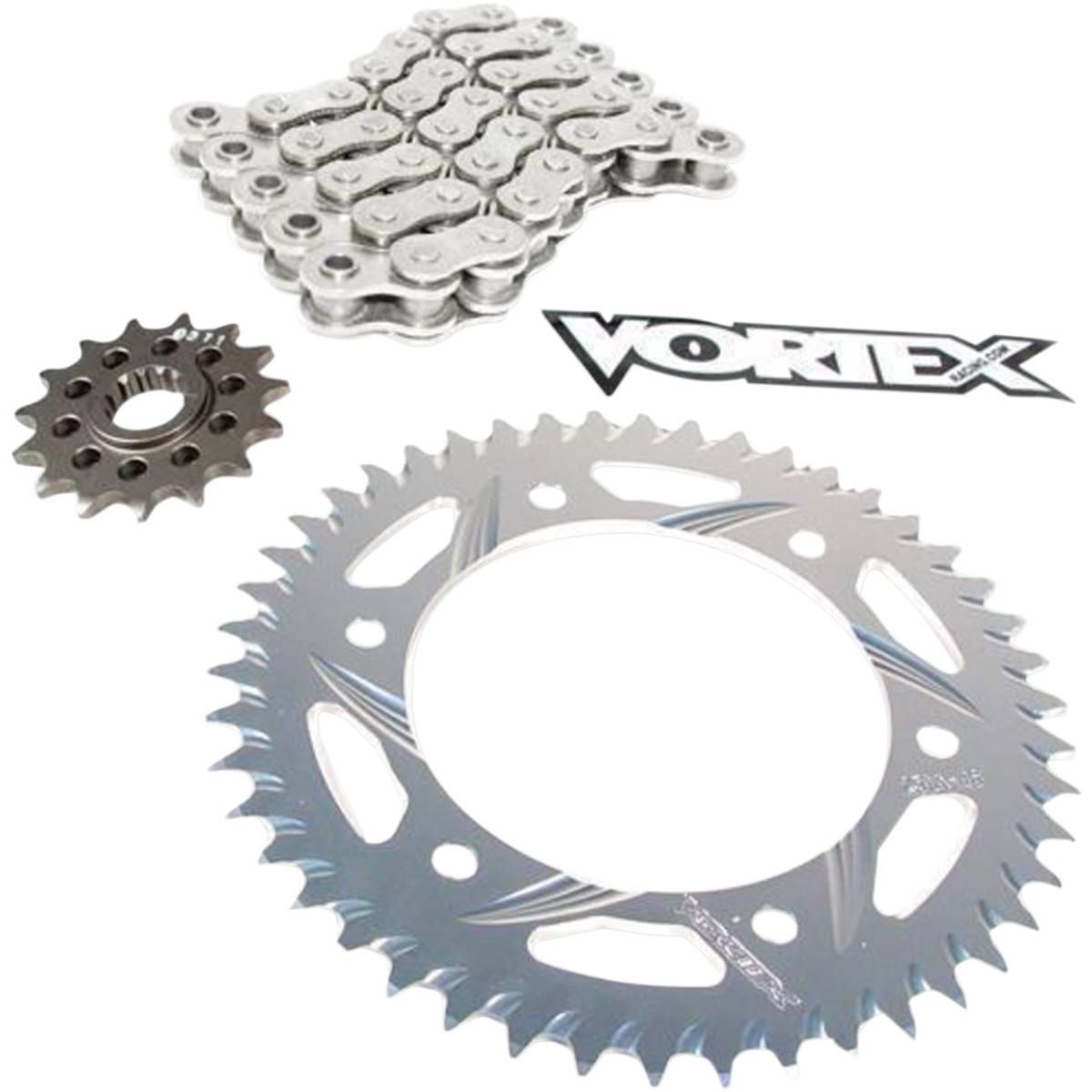 Vortex WSS Warranty Chain and Sprocket Kit Black 520 SX3 15