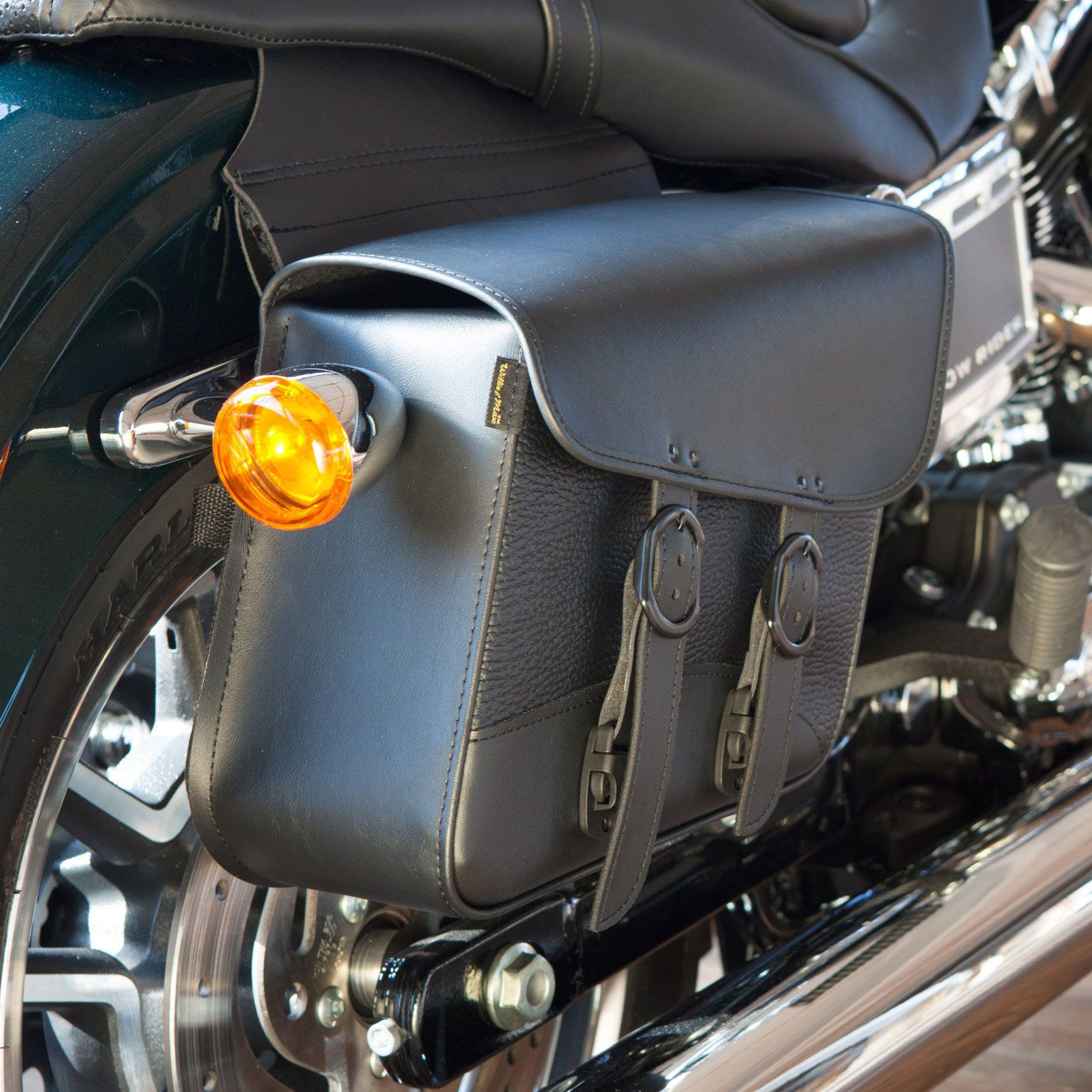 Willie and Max Black Jack Compact Slant Saddlebags | FortNine