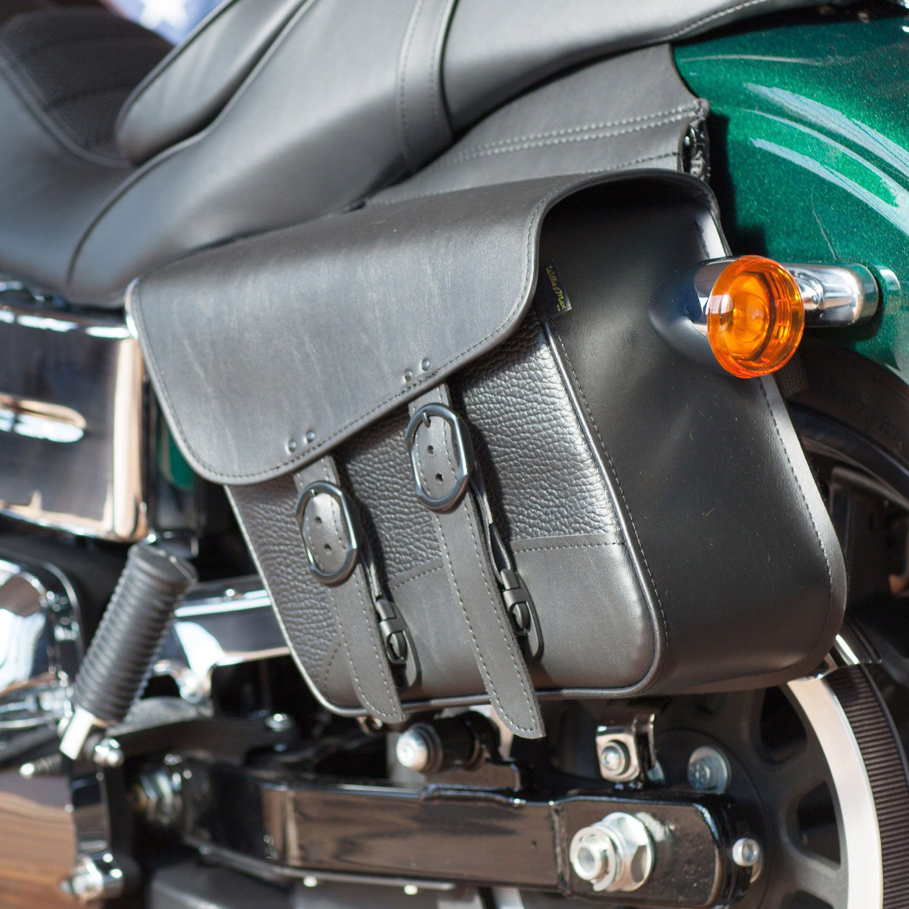 Willie and Max Black Jack Compact Slant Saddlebags | FortNine