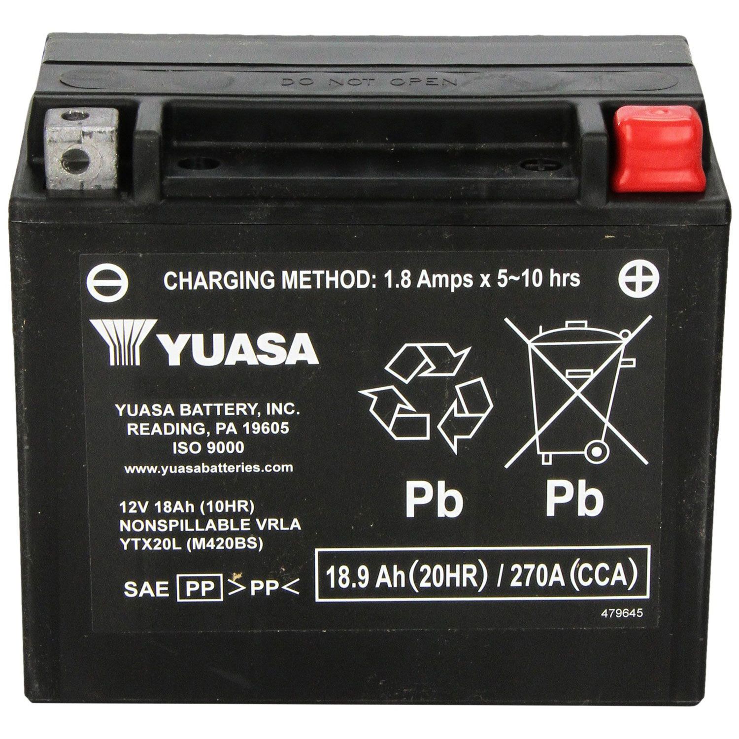 Yuasa Factory Activated Maintenance Free Battery - YUAM420BS