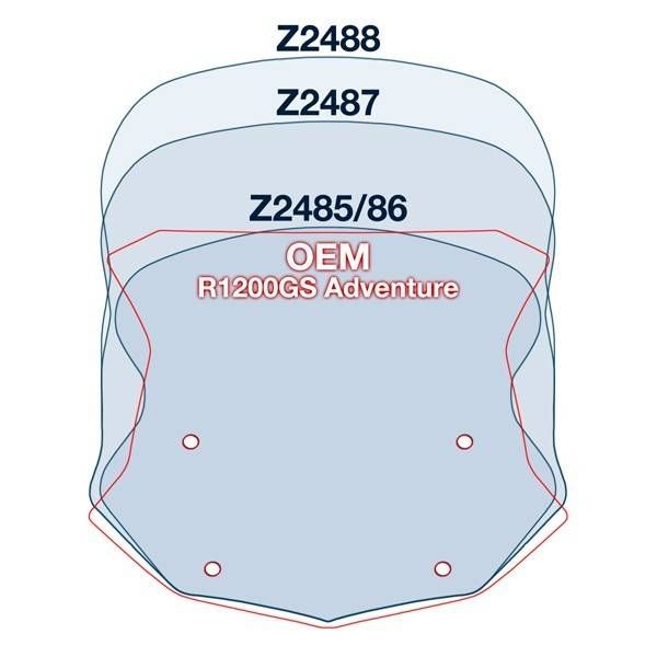 ZTechnik VStream Windshield Tall Touring - Clear - Z2488 | FortNine