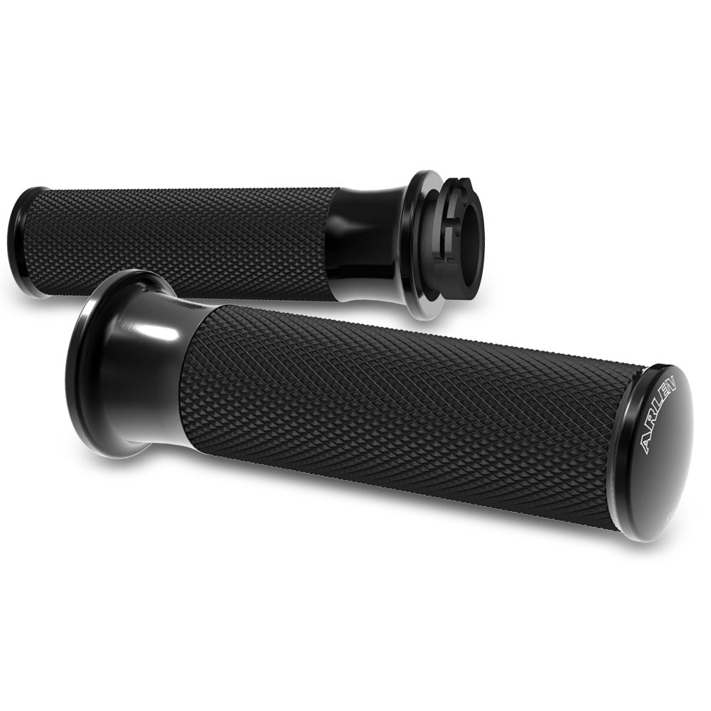Arlen Ness Fusion Series Grips Smooth - Black - 07-321 | FortNine