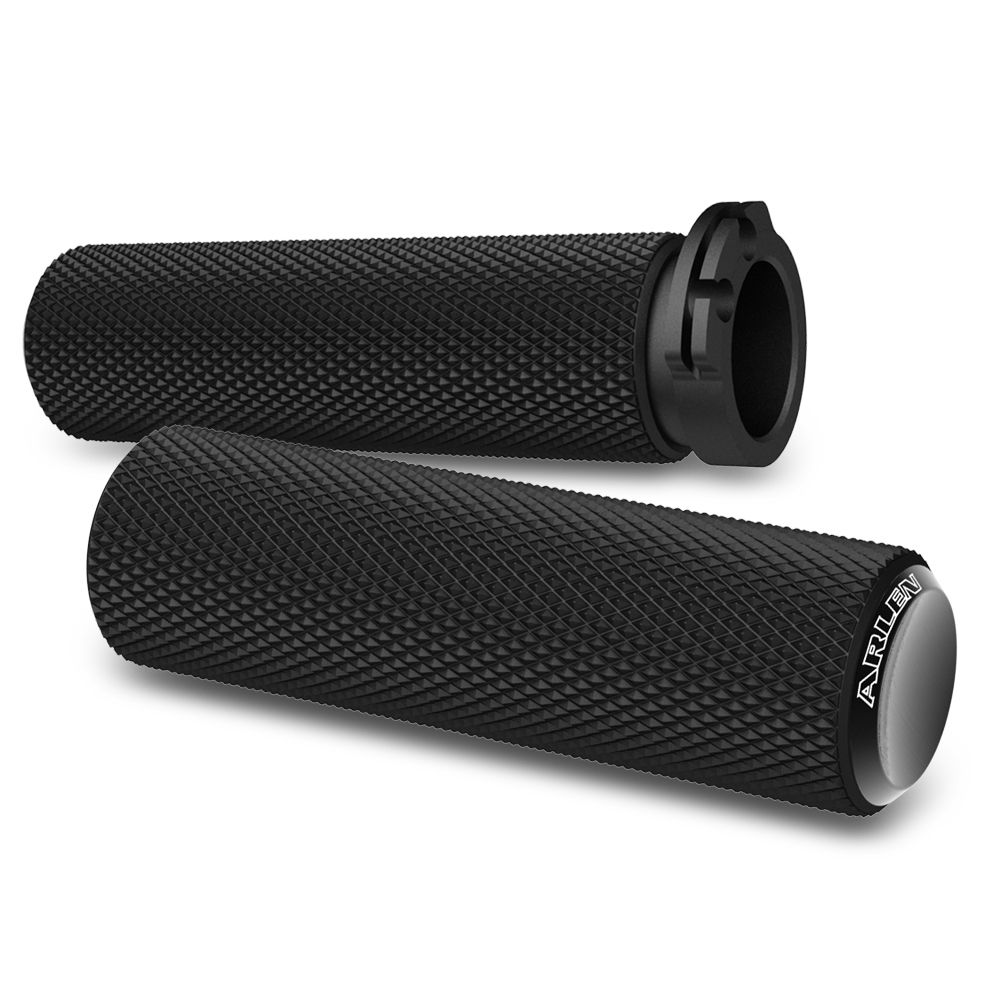 Arlen Ness Fusion Series Grips Knurled - Black - 07-327 | FortNine