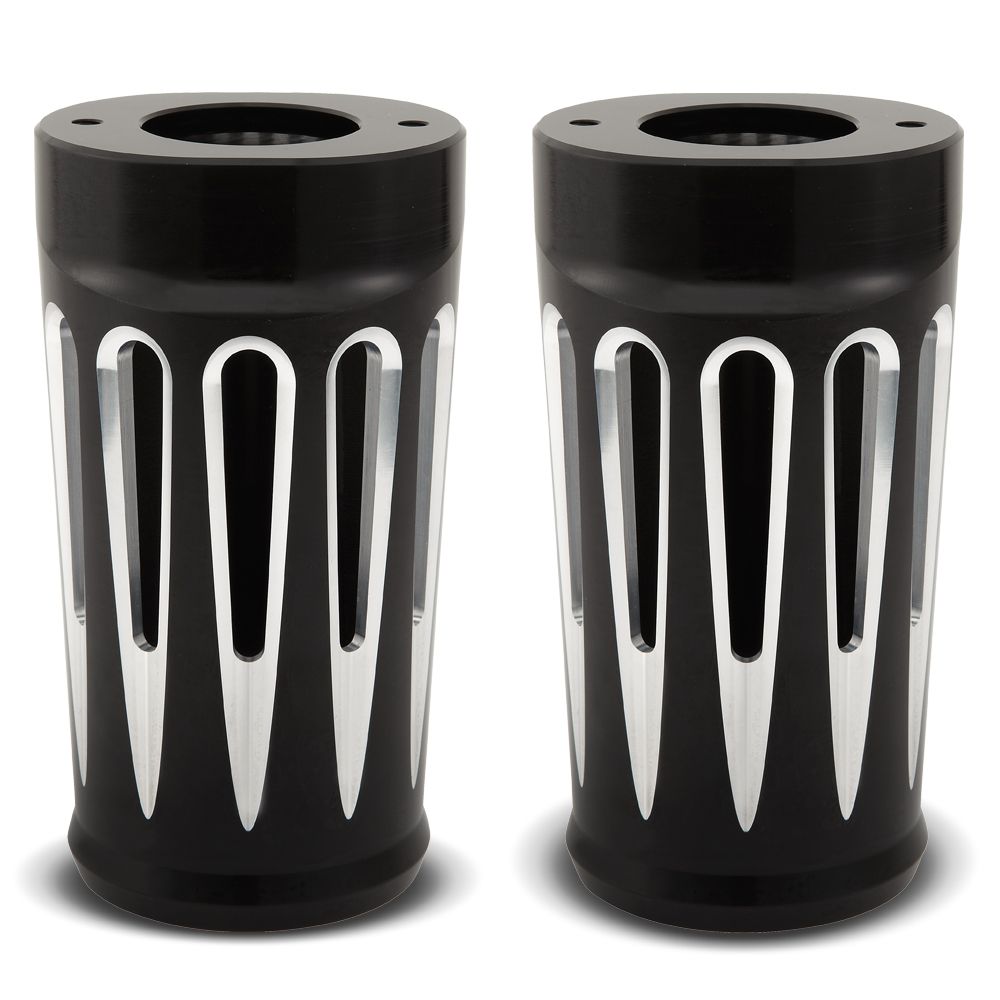 Arlen Ness Fork Boot Covers Deep Cut - Black - 20-014 | FortNine