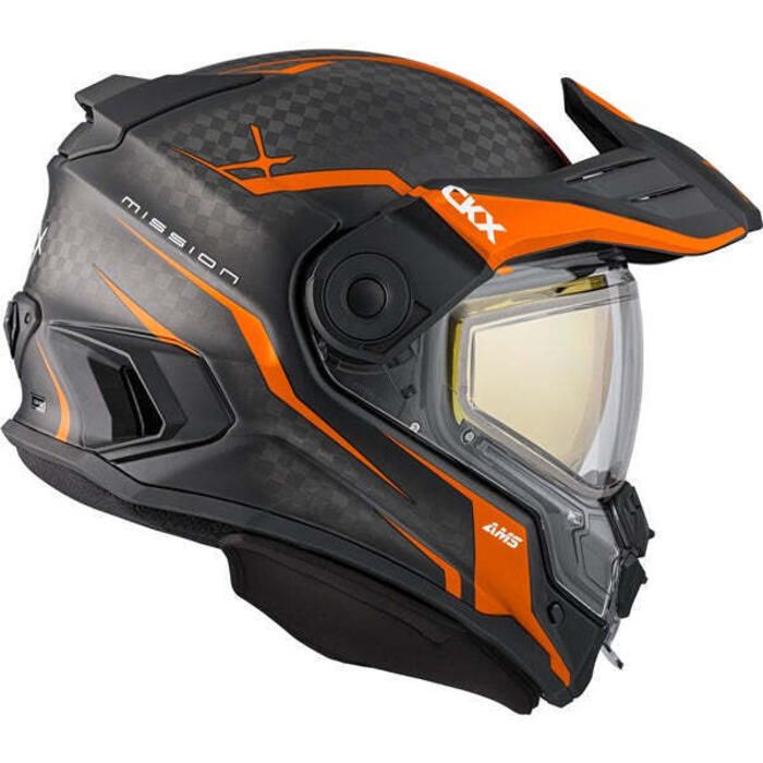 CKX Mission AMS Carbon Fury Snow Helmet with Electric Dual Shield