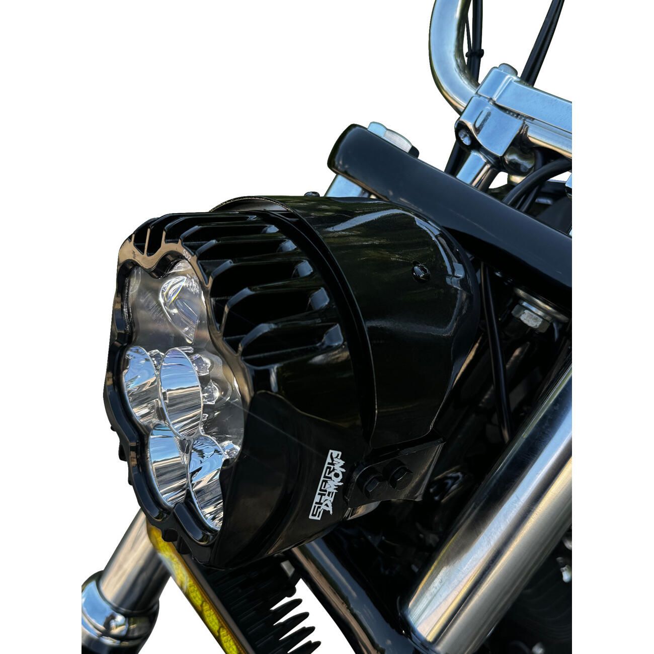 Custom Dynamics Shark Demon 2 Performance Headlight Kit - Pedestal