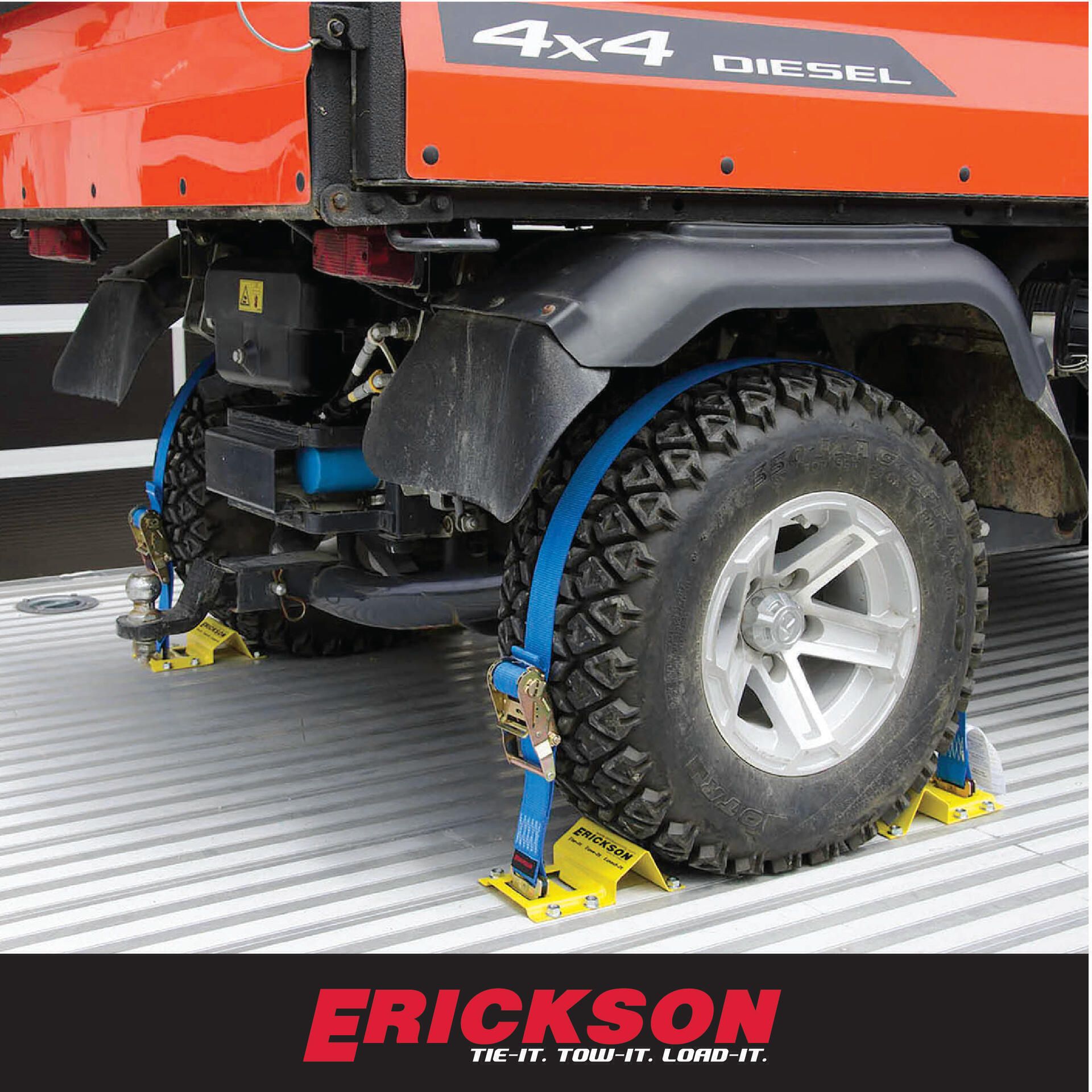 Erickson Wheel Chock and Ratchet Strap Kit - 9160 | FortNine