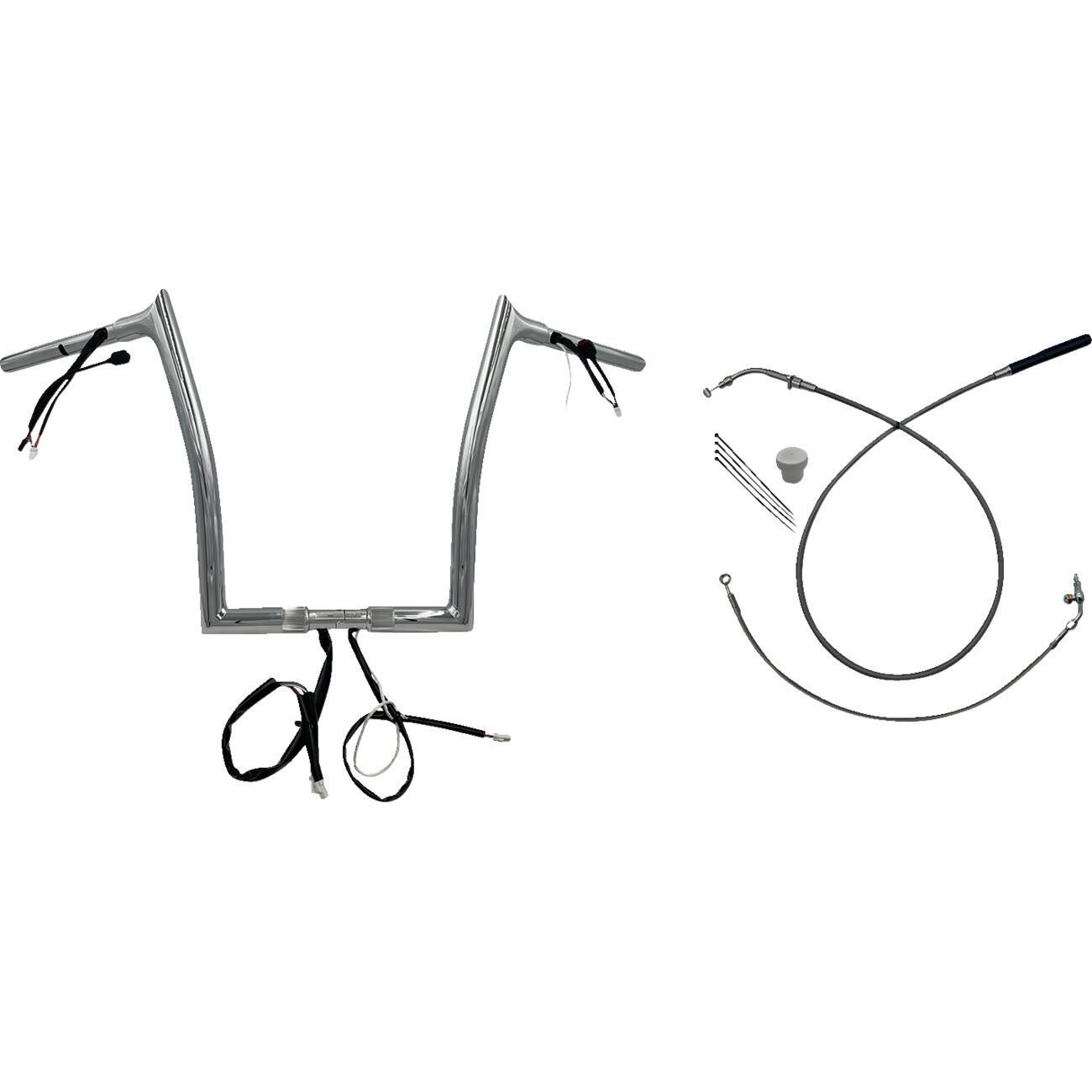 Fat Baggers Inc EZ Install Wired Pointed Top Handlebar - 1 1/4