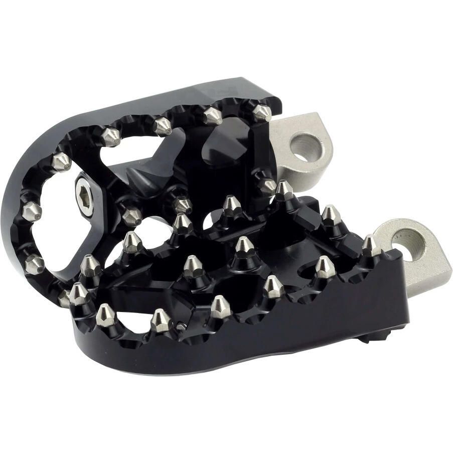 Flo Motorsports V2 MX Style Footpegs - Black - FPEG-800BLK | FortNine