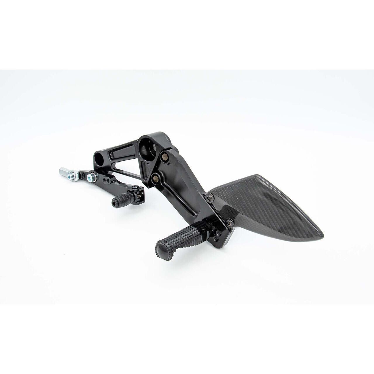 Graves Adjustable Rearsets - Black - RSA-21RS6-KAF | Aprilia RS