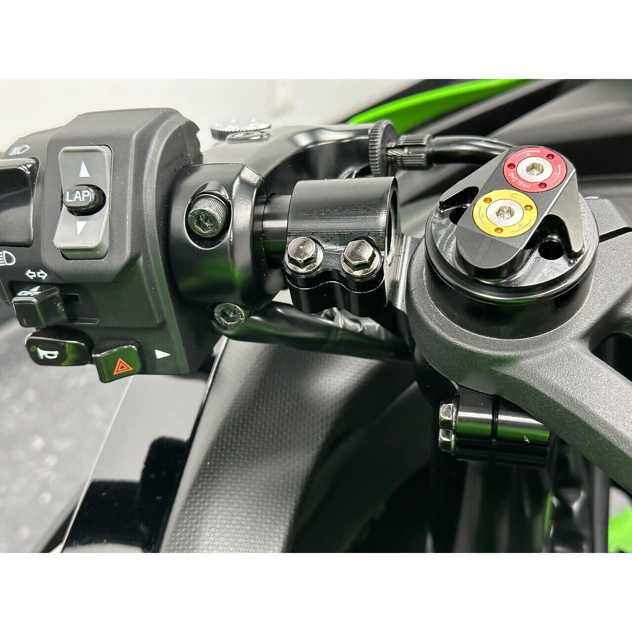 Graves Riser Mount Clip-On Handlebars - 45 mm - HB045RM | Kawasaki